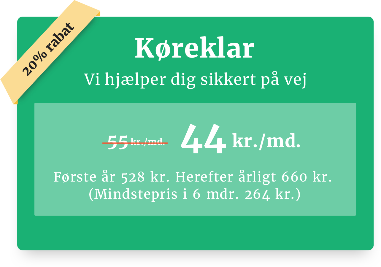 Køreklar banner