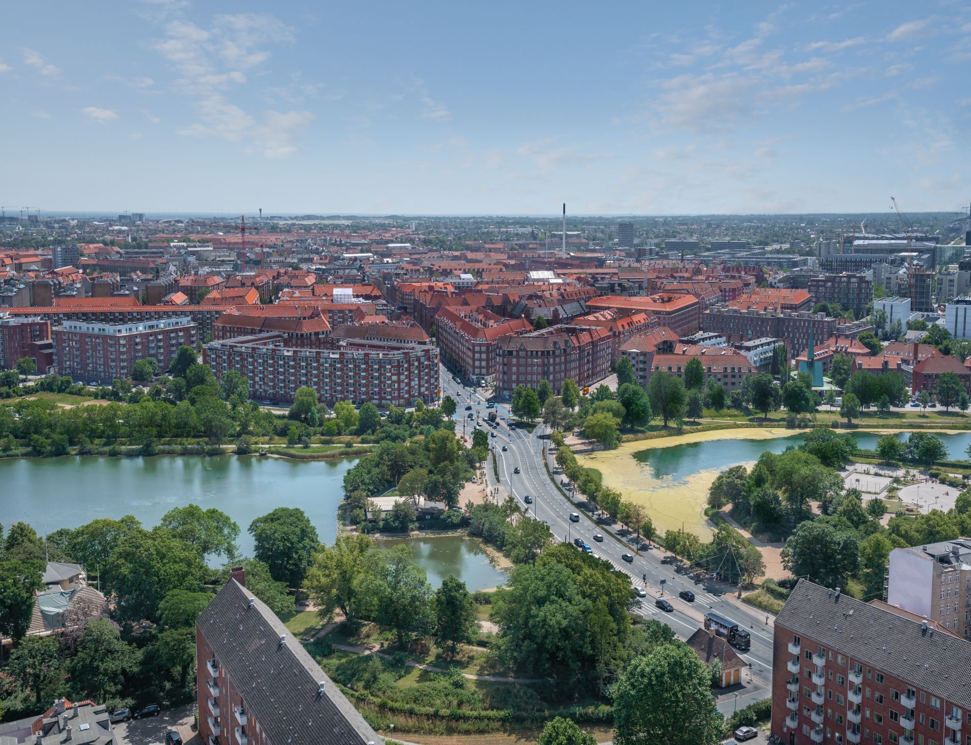 Amager by og torv til siden for bilsyn på Amager