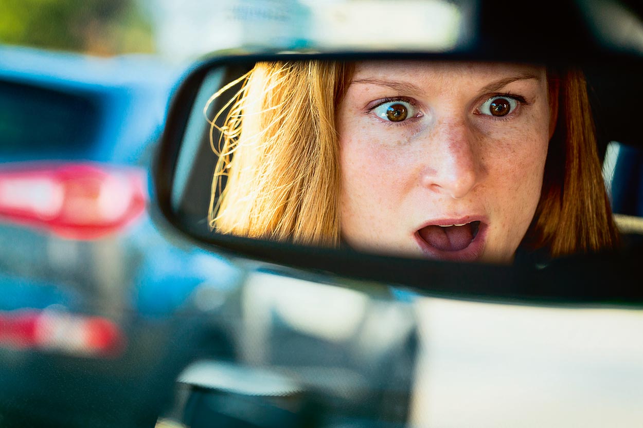 Lad aggressive bilister komme forbi. Hellere ahve fjolet foran end bagved. Foto: Scanpix