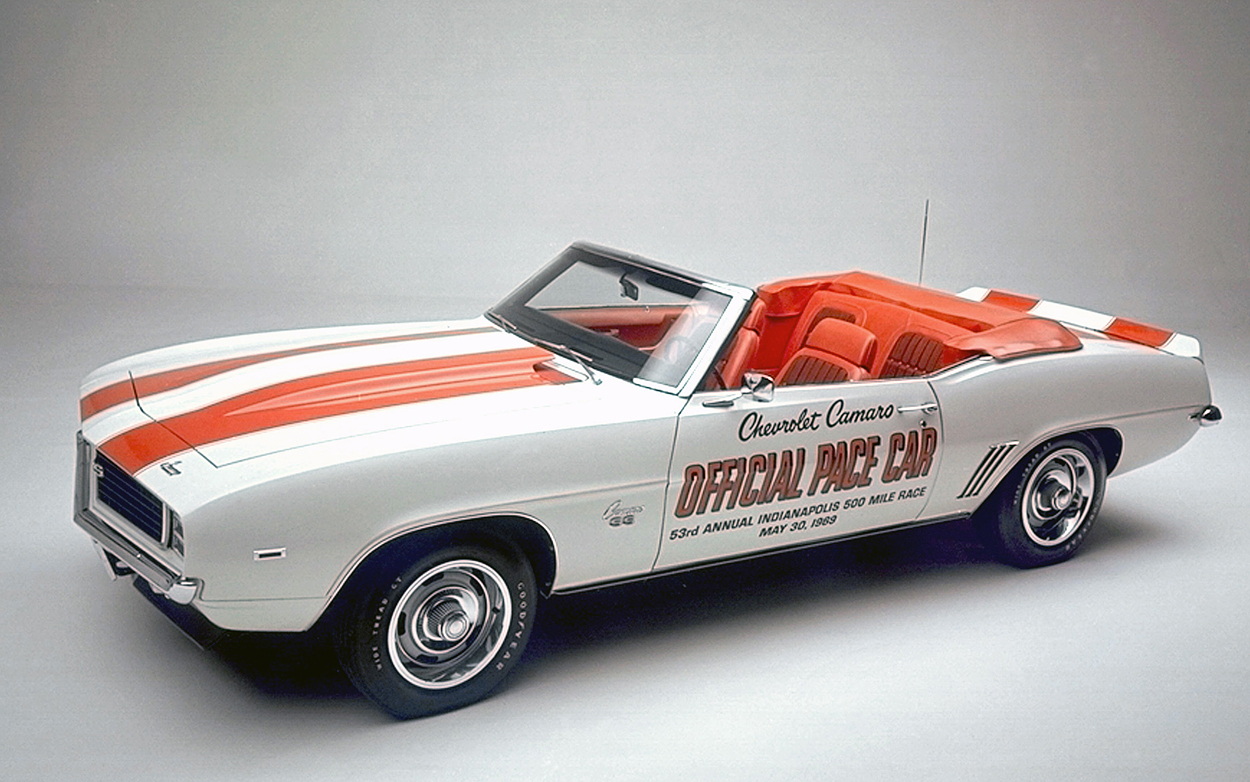 I 1969 kørte Chevrolet Camaro som pacecar ved det store Indianapolis 500 miles race.