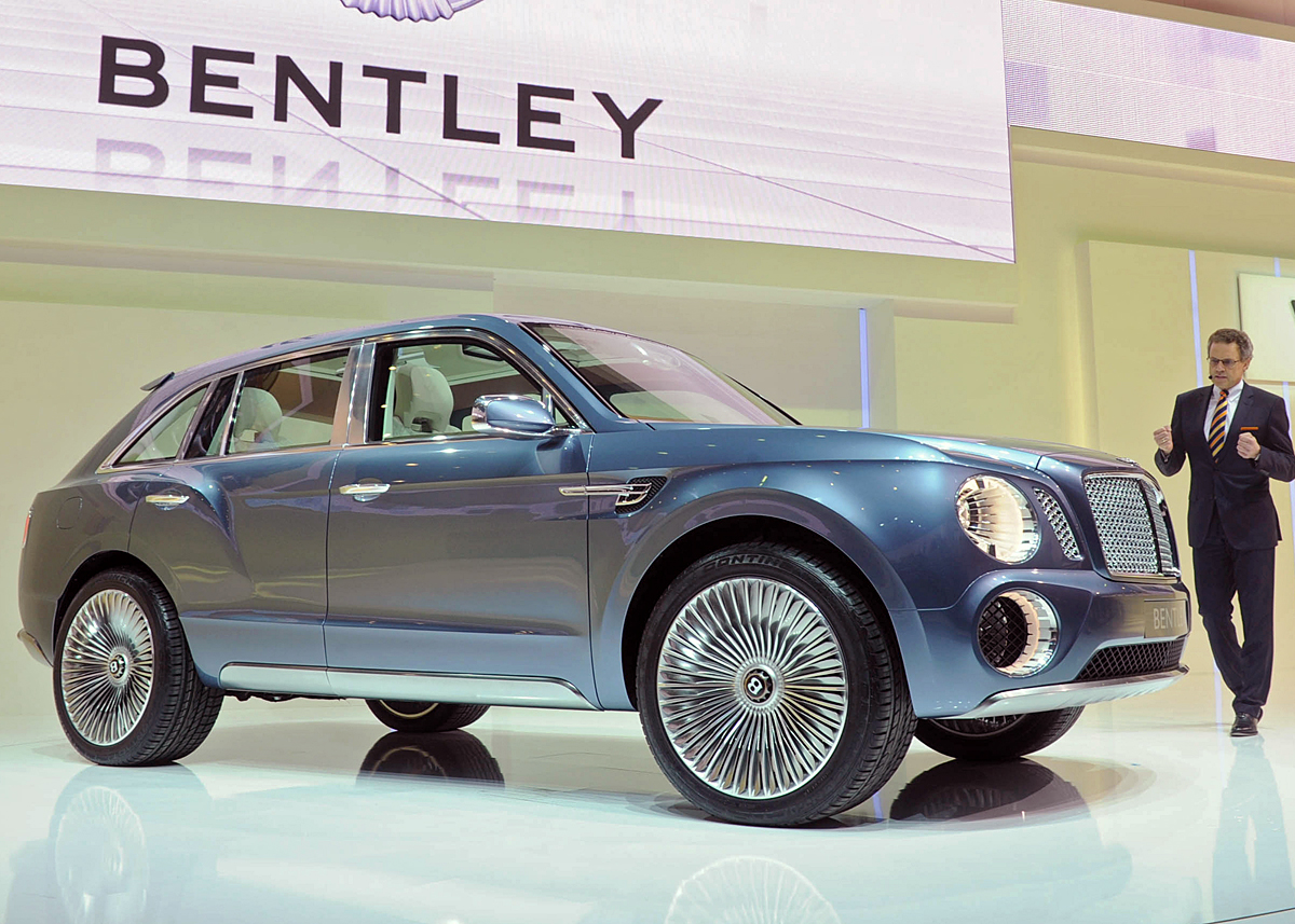 Konceptbilen EXP 9 F er en forløber for Bentleys store SUV.