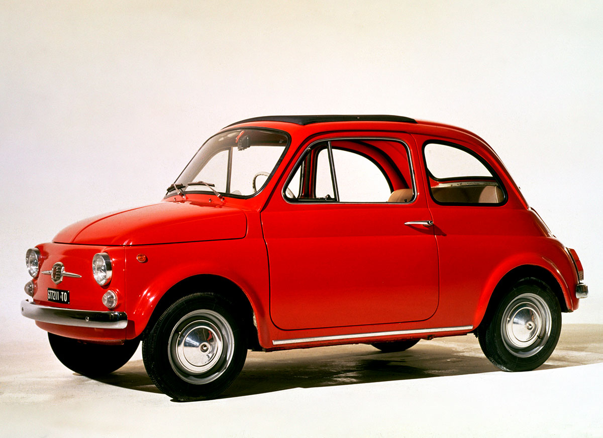 Den originale Fiat 500 i F-udgave. Billedet er udateret.