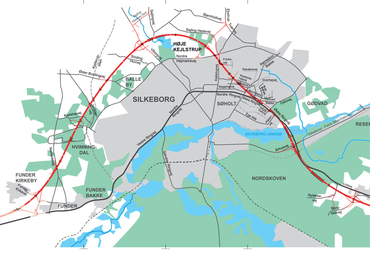 Det er disse 18 km rundt om og til dels gennem Silkeborg, der åbner 11. september.