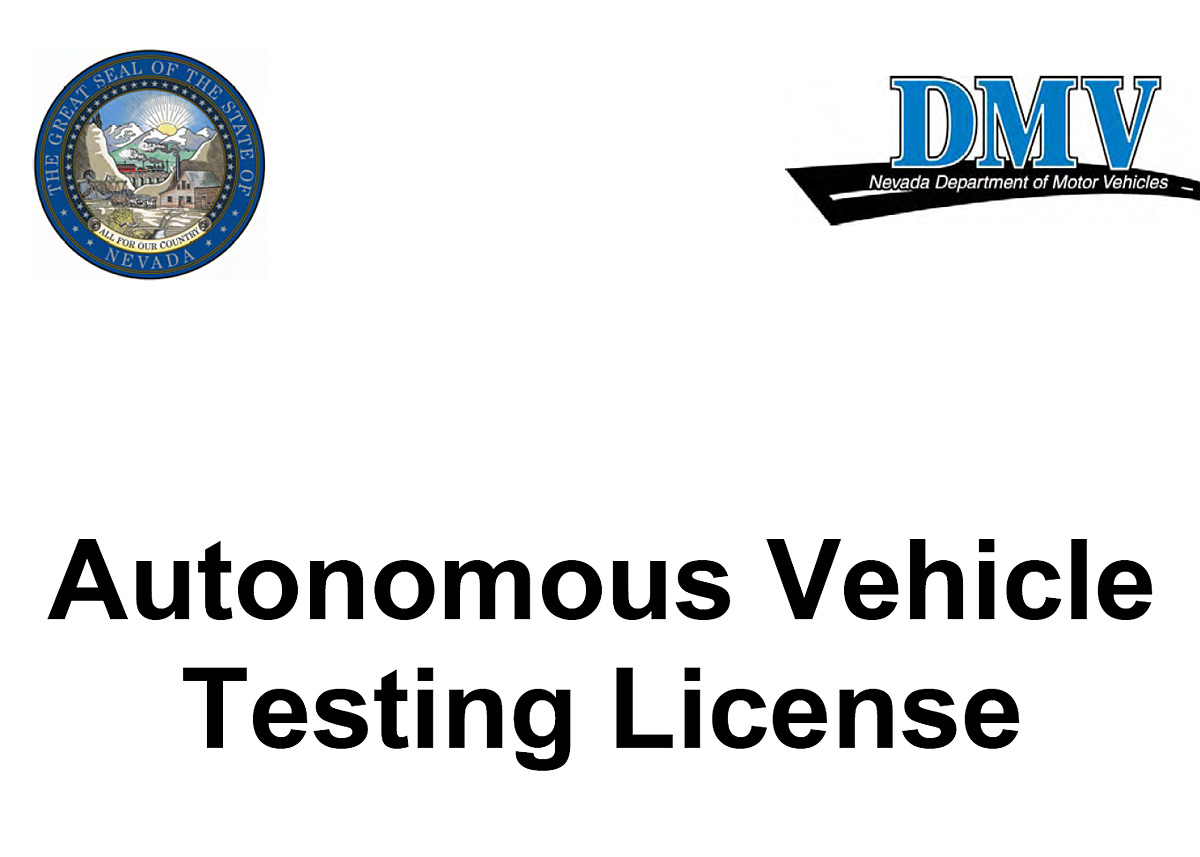 Hvis man vil afprøve en selvkørende bil på offentlig vej, skal man aflevere en meget lang ansøgning til trafikmyndighederne i Nevada.
