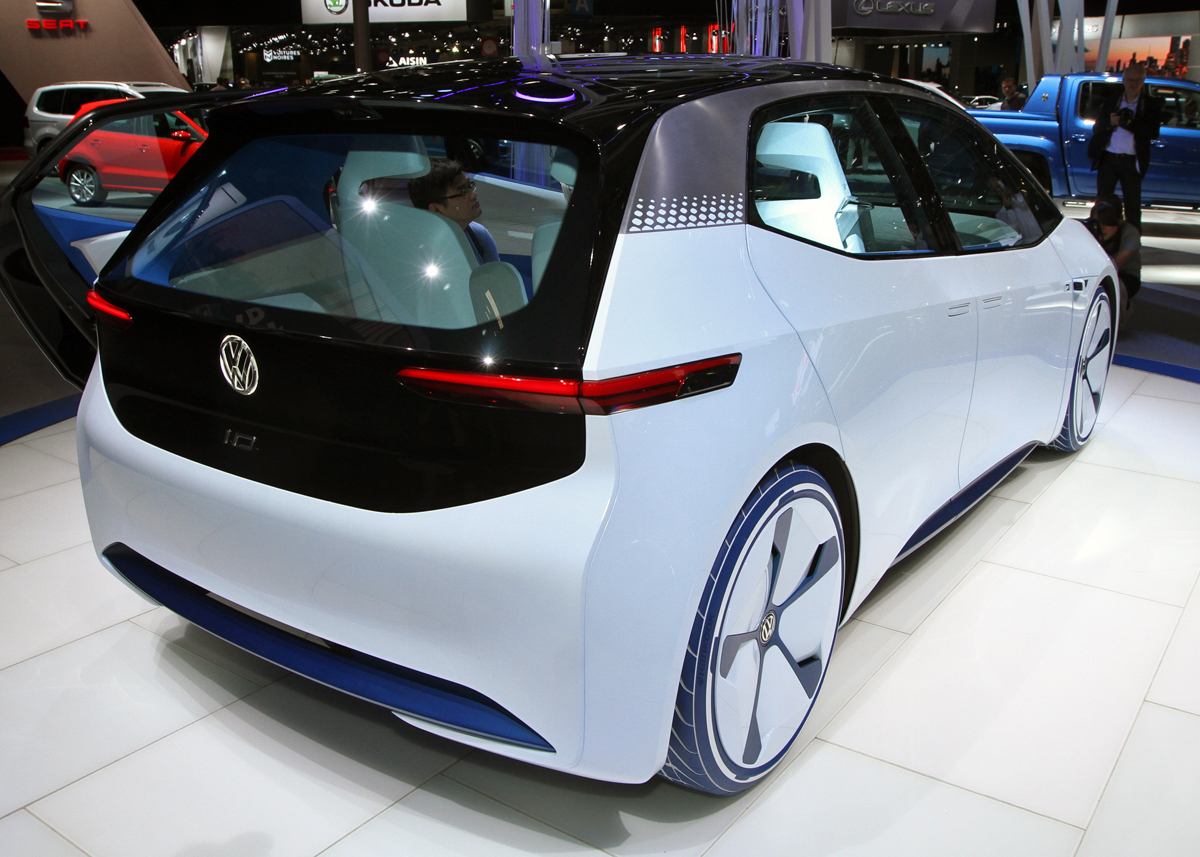 I.D. viser et helt nyt designsprog for VW. Bagklappens design har dog ligheder med Ups.