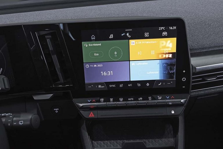 Skærmen i en Renault Megane E-Tech.