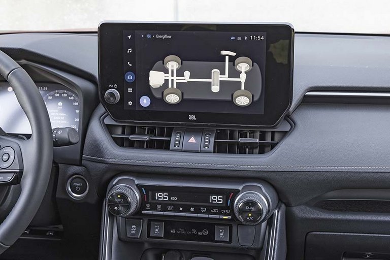 Skærmen i en Toyota RAV4