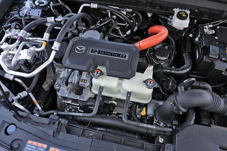 Motoren i en Mazda MX-30 R-EV