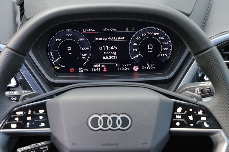 Instrumenthus i en Audi Q4 e-tron