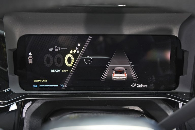 Skærm i instrumenthuset i en Renault 5