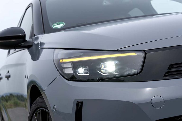 Opel Corsa med LED-forlygter.
