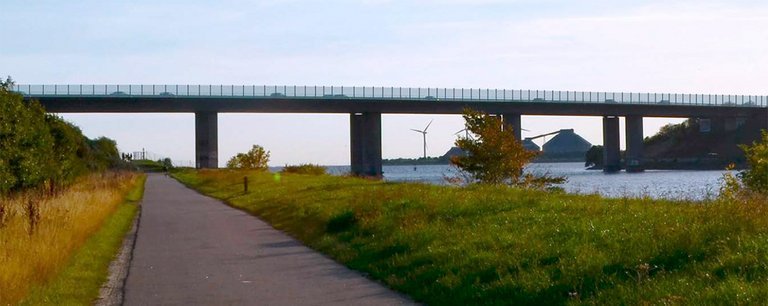 Der kommer støjskærme på den nordlige side af Kalvebodbroerne.