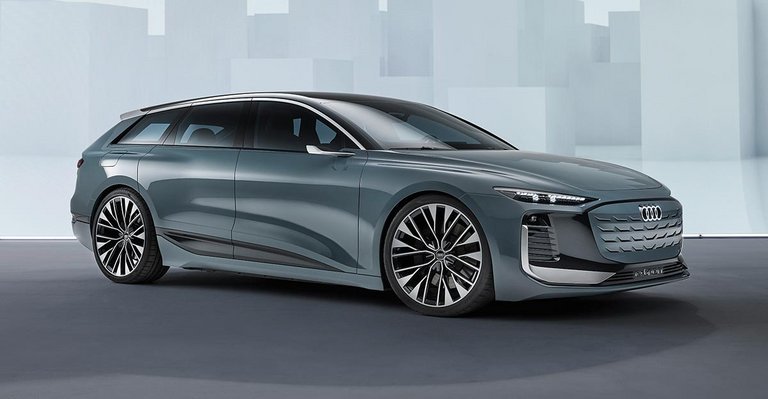 Audi viser nu, hvordan en kommende A6 Avant E-tron elbil vil se ud. 