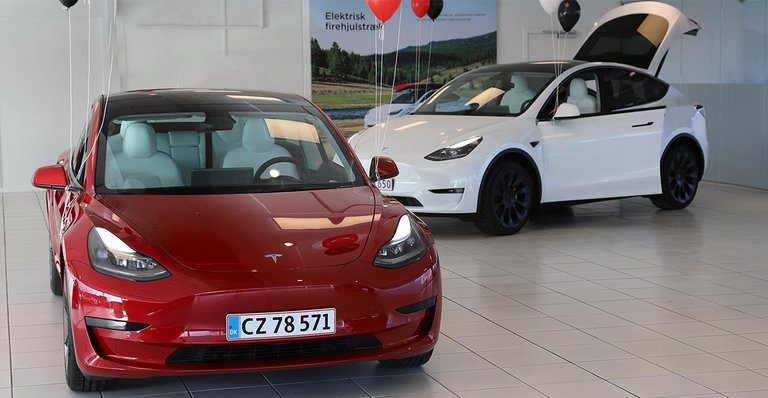 Tesla Model Y blev leveret i stort omfang i marts. Model 3 blev nr. to blandt elbiler, men er gået en del tilbage i forhold til 2021.