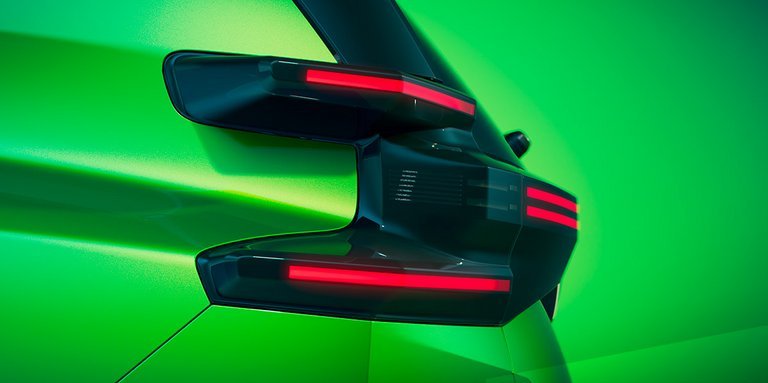 Baglygte på grøn Citroën C5 Aircross.