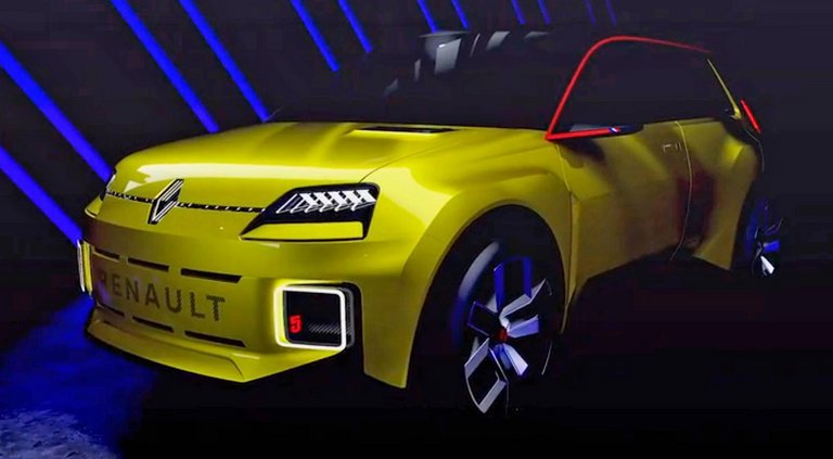 Konceptudgaven af Renault 5 - en lille elbil, der er klar i 2024.