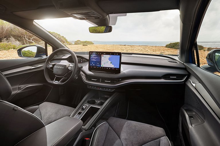 Kabinen i en Skoda Elroq
