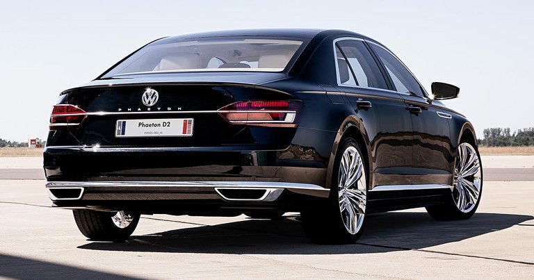 VW Phaeton i anden generation, som skulle være lanceret i 2015-2016. Her ses bilen for første gang.