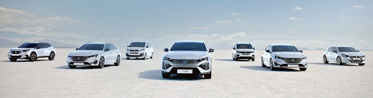 Peugeot lancerer fem nye elbiler de næste to år. Dertil kommer i år opdateringer af E-208 og E-2008. 3008 og 5008 er ikke vist her.
