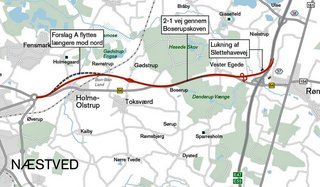 Sådan kommer Næstvedmotorvejen til at forløbe. En gang i fremtiden.