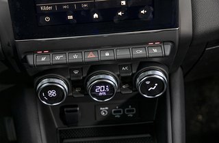 Knapper til justering af aircon i Renault Captur