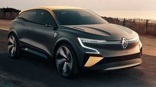 Renault er på vej med en mellemstor elbil, der her ses i konceptudgave. Lanceringen er nok udskudt til begyndelsen af 2022.