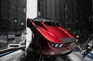 Tesla Roadster klar til afgang.