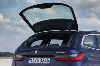 Bagruden kan åbnes op på BMW 3-serie Tourer