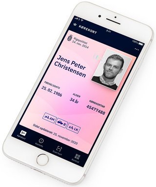 Kørekort på iPhone
