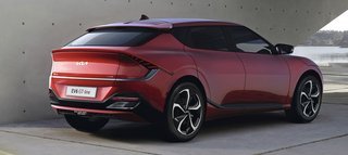 Kia EV6 er en femdørs hatchback og har fået et meget futuristisk design. 