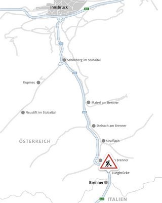 Grafik af vejarbejde på Lueg-bro