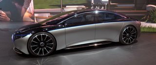 Mercedes viste EQS Vision på Frankfurt-udstillingen i 2019. Bilen ventes at blive til realitet i løbet af 2021.