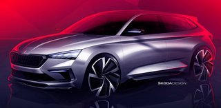 Skoda Vision RS forfra.