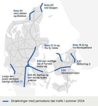 Sommerferietrafik Danmark 2024