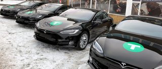 Ti Tesla Model S kører som taxa i Storkøbenhavn.