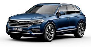 VW Touareg forfra.