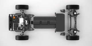 Batteripakken i bunden af Volvo XC40.