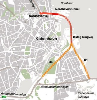 Den nye tunnel kan blive anden etape af en foreslået motorvejstunnel øst om Københavns centrum.