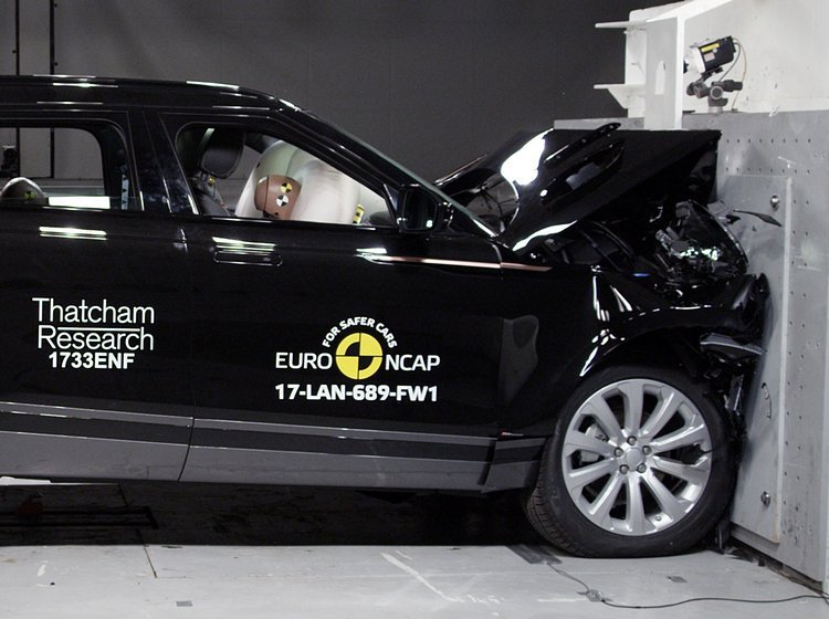 Sikkerheden er i top i den nye Range Rover Velar, der får fem flotte Euro NCAP-stjerner.
