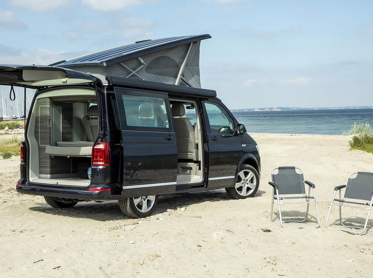 VW California på stranden