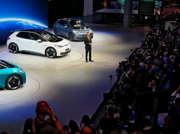 VW ID.3 i den færdige udgave ved verdenspremieren på Frankfurt-udstillingen.