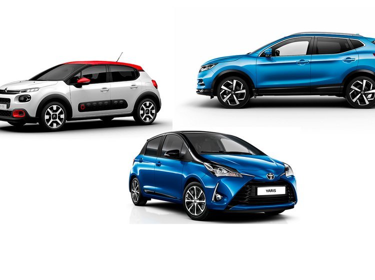 Bilernes top fire i februar omfatter Citroën C3, Nissan Qashqai og Toyota Yaris. Den fjerde er Peugeot 208. 