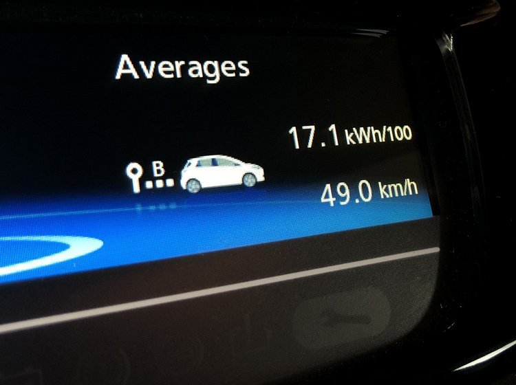 Du kan se elbilens forbrug i bilens digitale instrumenter