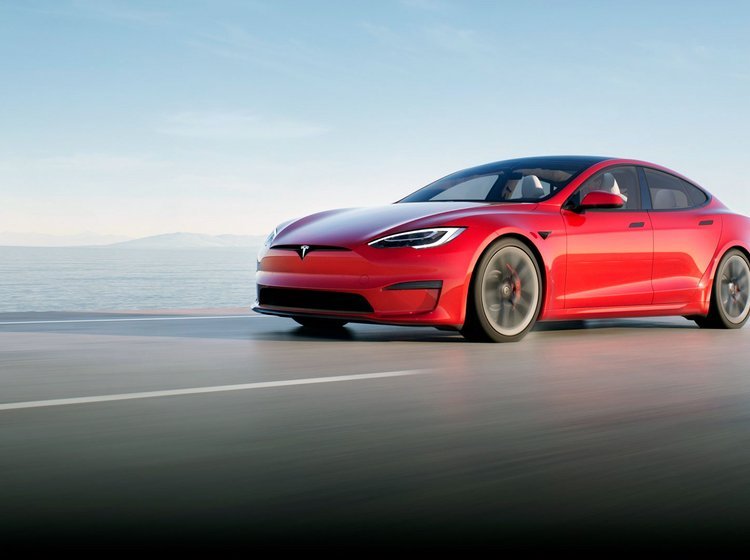 Tesla Model S i den kommende, ekstreme Plaid-version. 