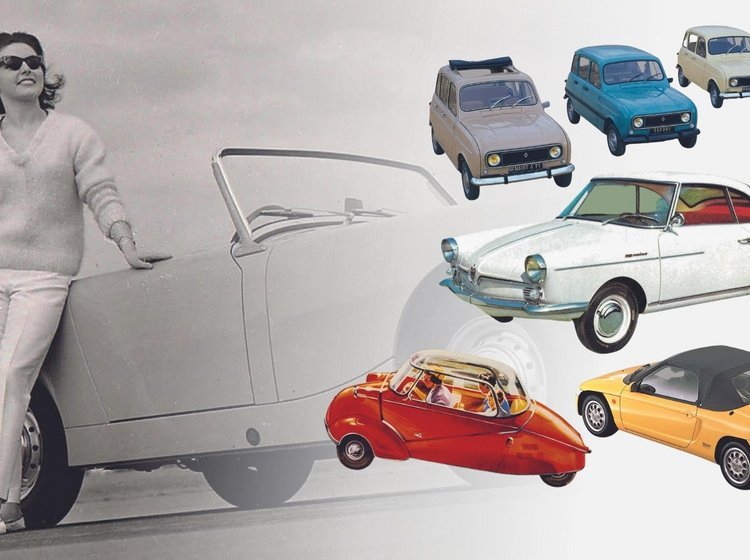 Collage af klassiker-biler