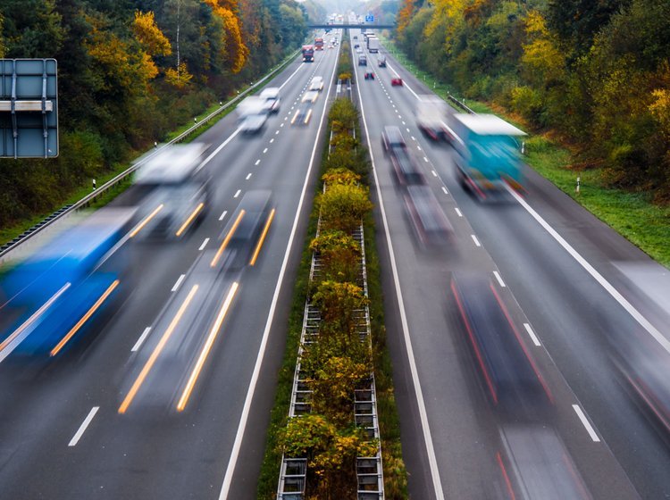Trafik på europæiske motorvej