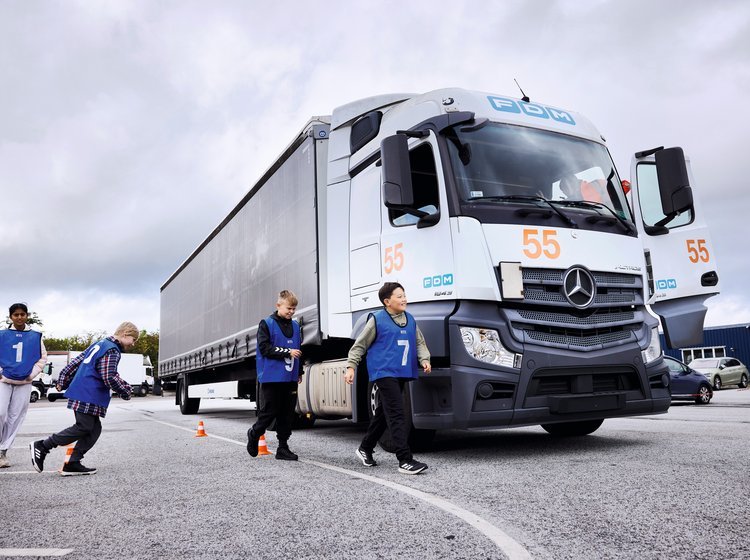 5.-klasser på trafiksikkerhedskursus