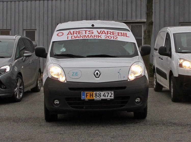 Den eldrevne Renault Kangoo vandt titlen "Årets Varebil" for 2012. 
