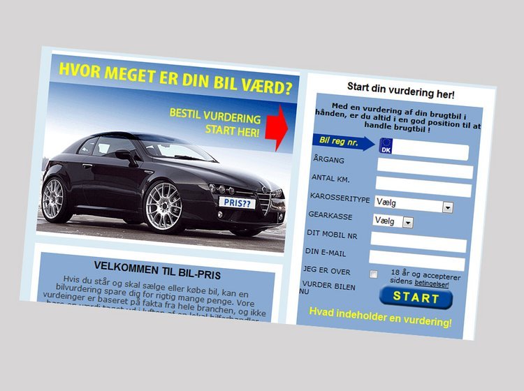 De udenlandske hjemmesider ser ud til at have specialiseret sig i at lokke 399 kr. ud af danske bilejere.