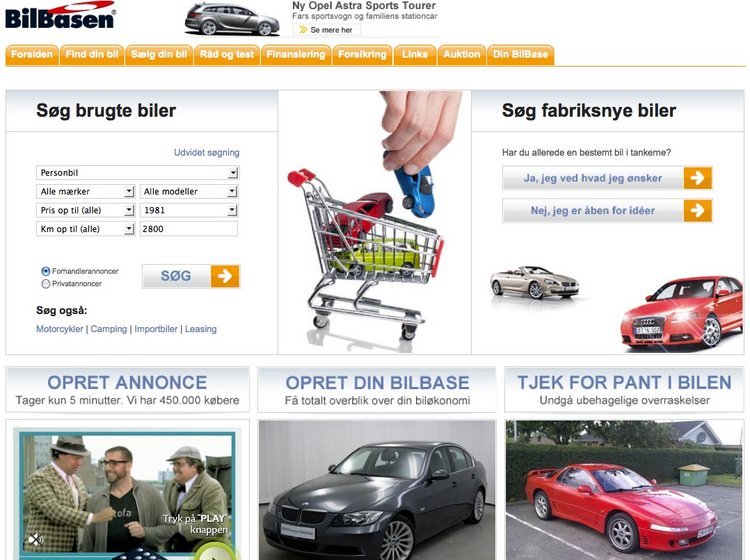 Bilbasen opprioriterer de nye biler på deres hjemmeside